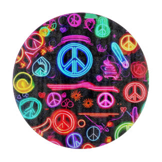 Neon Peace Symbol Mönster
