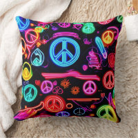 Neon Peace Symbol Mönster