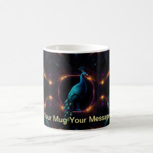 Neon Peacock Elegance Kaffemugg