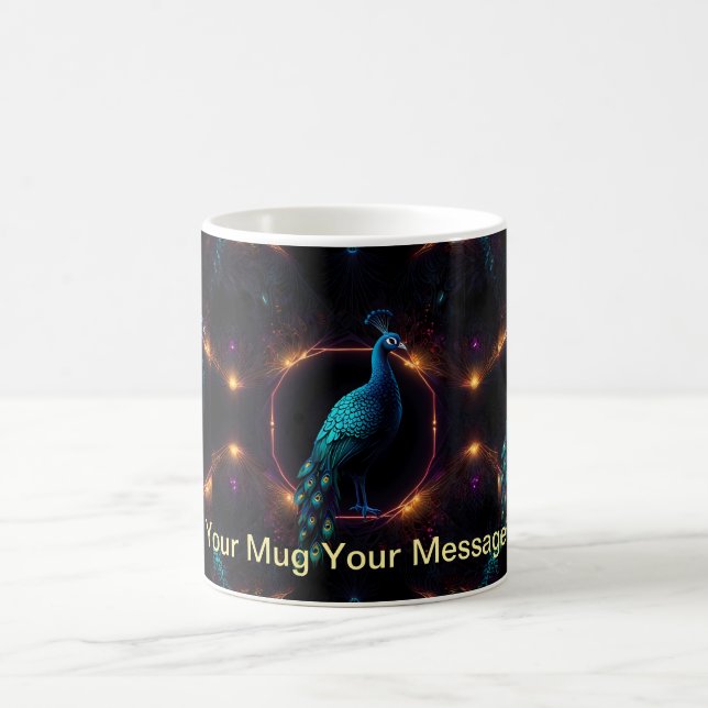 Neon Peacock Elegance Kaffemugg (Center)