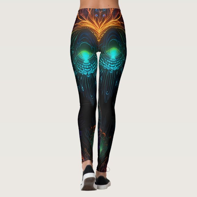 Neon Peacock Elegance Leggings (Baksida)