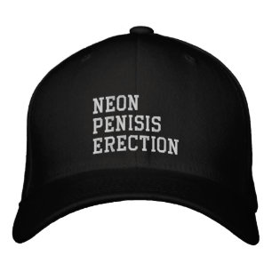 Neon Penisis Erection Broderad Keps