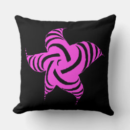Neon Pentaspiral Magenta Zebra Vortex Kudde