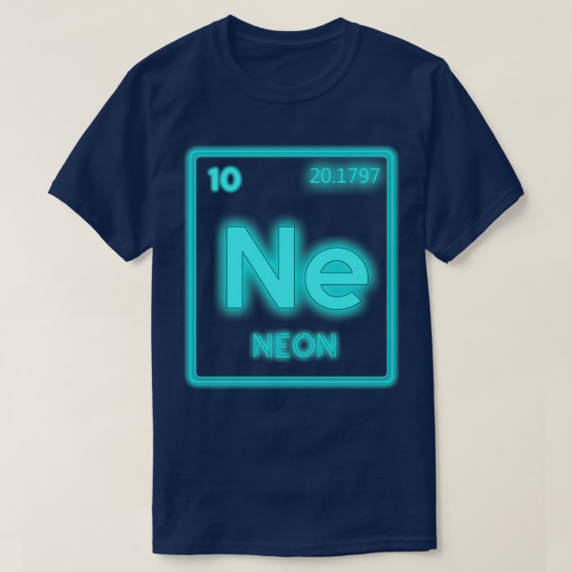 Neon Periodic Bord Inslag Pun Chemistry Nerd 1 T Shirt (Design framsida)