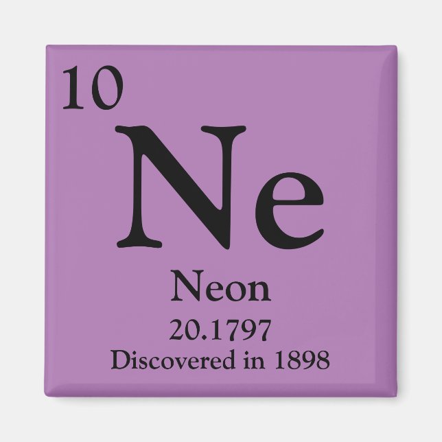 Neon Periodic Bord Magnet (Framsidan)