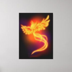 Neon Phoenix Canvastryck