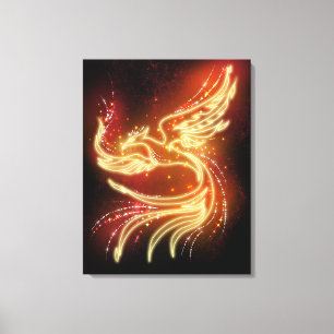 Neon Phoenix Canvastryck