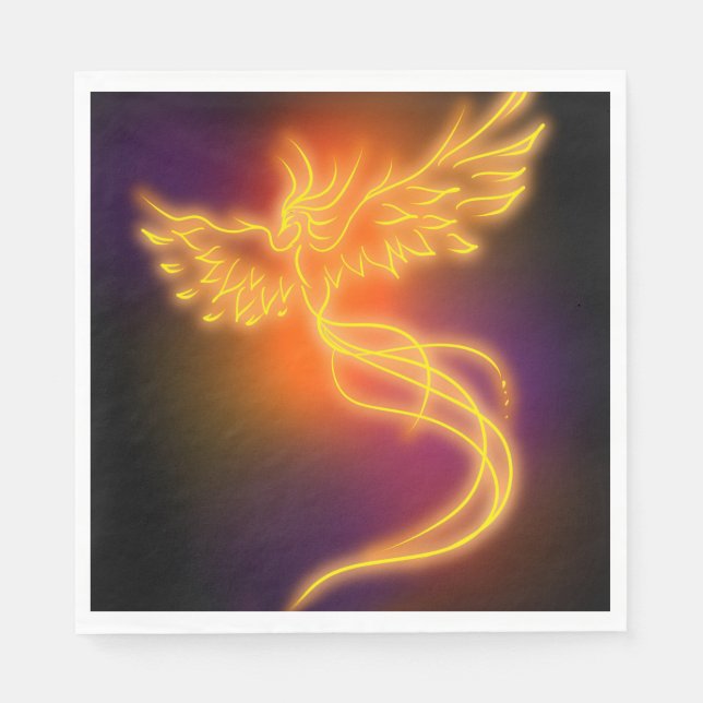 Neon Phoenix Pappersservett (Framsidan)