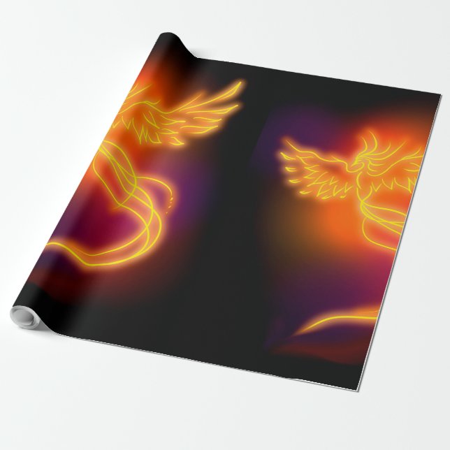 Neon Phoenix Presentpapper (Utrullad)