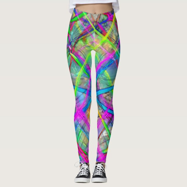 Neon plaid leggings (Framsida)