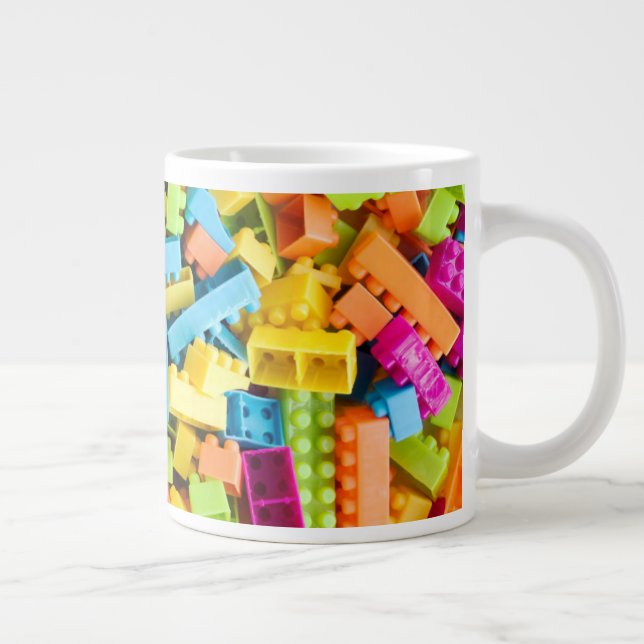 Neon Plastic Byggnad Blocks Jumbo Mugg (Höger)