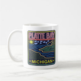 Neon Platte Bay Michigan Kaffemugg