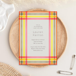 Neon Play Baby Shower Inbjudningar