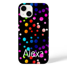 Neon Polka dots med Namn