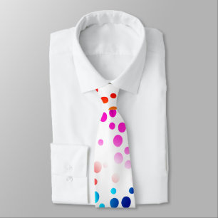 Neon Polka dots on White Slips