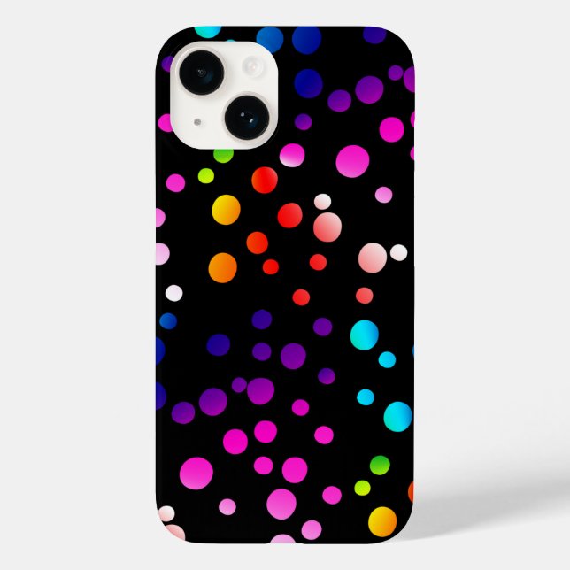 Neon Polka dots på Black (Baksida)