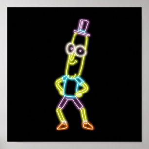 Neon Poopybutthole Poster