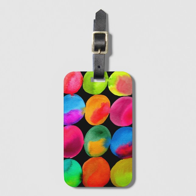 Neon Pop art Bagagebricka (Framsida vertikal)