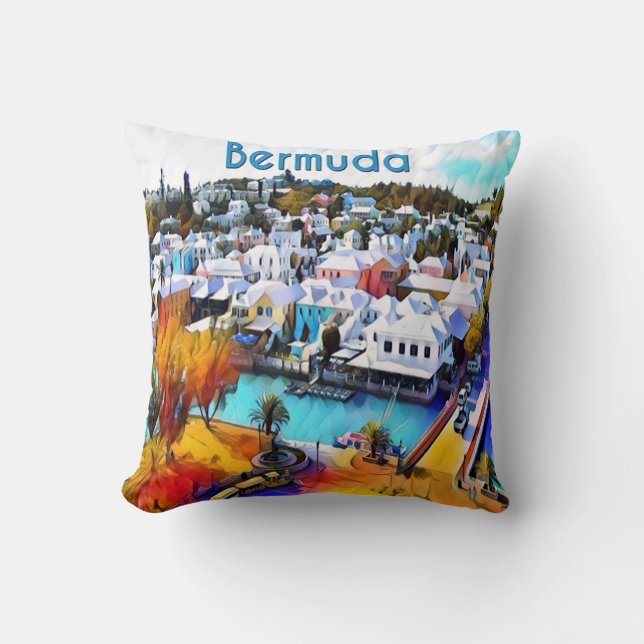 Neon Pop Art Bermuda dekorativ kudde (Framsida)
