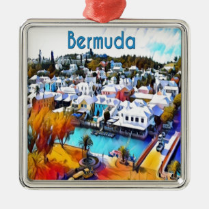 Neon Pop Art Bermuda Julgransprydnad Metall