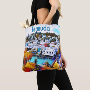Neon Pop Art Bermuda tote bag Tygkasse