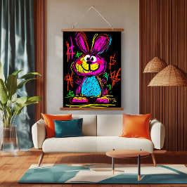 Neon Pop Art Bunny: Spelande och brant