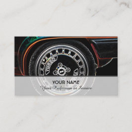 Neon pop-art för turbobilsavstämningsexperter visitkort