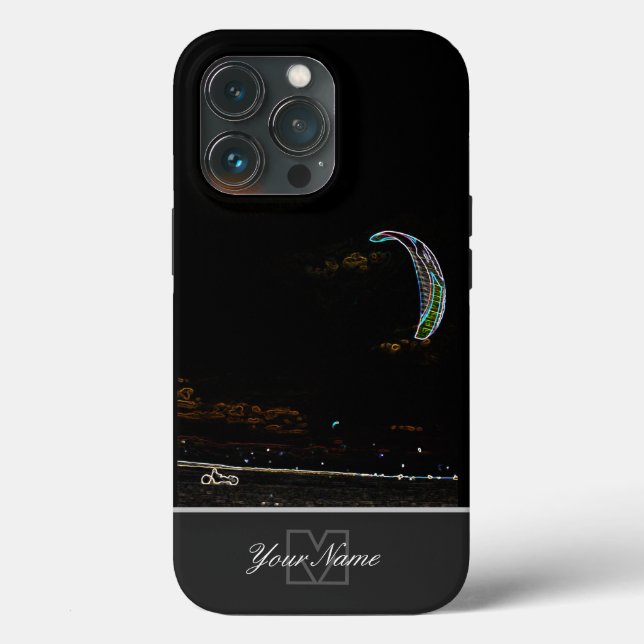 Neon-Pop-Art Kite surfer i buggy med Monogram! (Baksida )