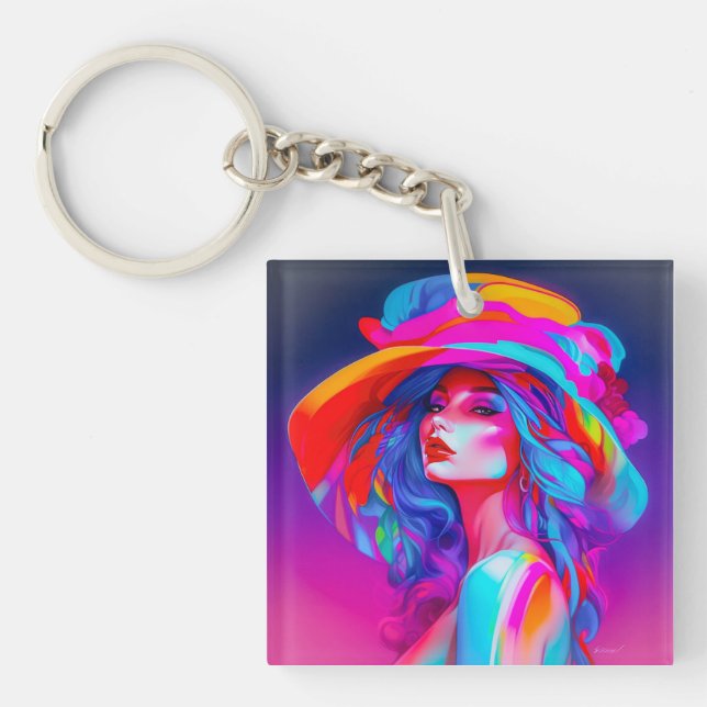 Neon Pop Art Porträtt (Framsidan)