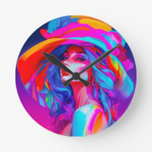 Neon Pop Art Porträtt