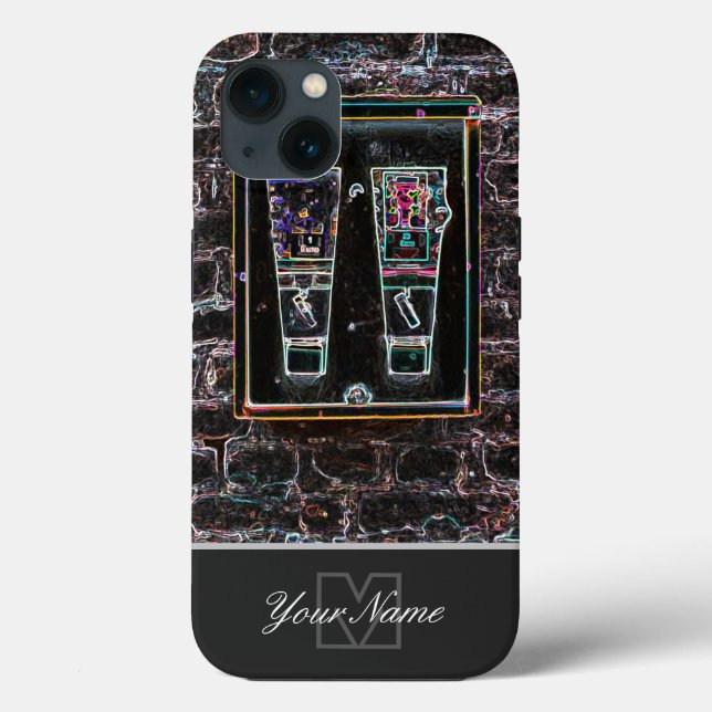Neon-Pop-Art retro chewinggum med Monogram! (Baksida)