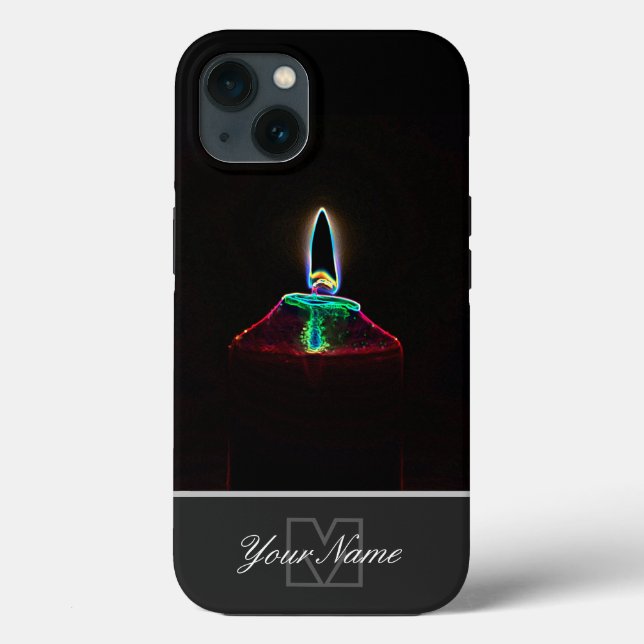 Neon-Pop-Art romantiskt ljus med Monogram! (Baksida)
