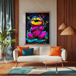 Neon Pop Art Sloth: Roligt och brant konst