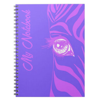 Neon Pop Art Zebramönster Glam Anteckningsbok