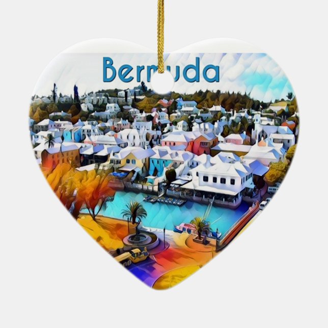 Neon Pop Bermuda Julgransprydnad Keramik (Baksidan)