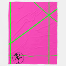 Neon Pop Färg Rosa & Grönt Rand 80s Retro