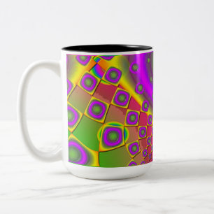 Neon Pop Papper Psychedelic Två-Tonad Mugg