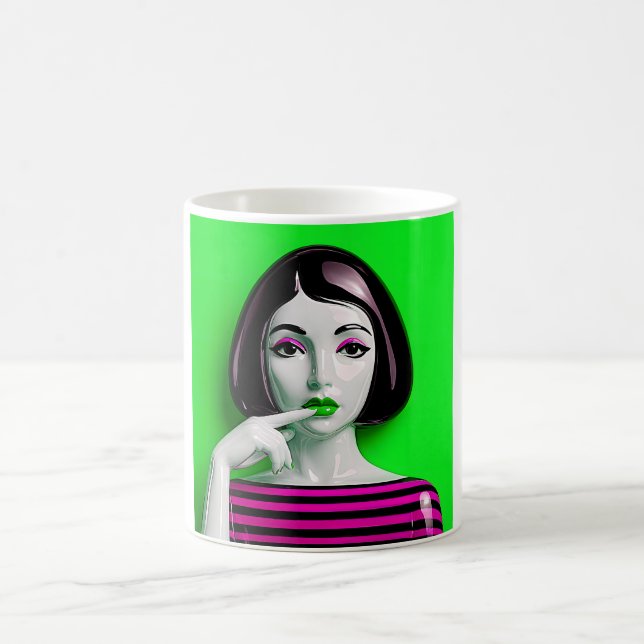 Neon Pop Woman Kaffemugg (Center)