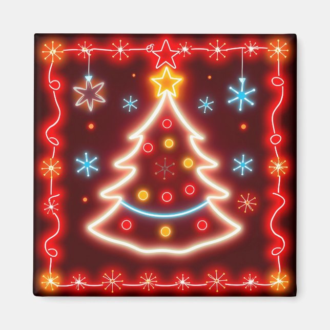 Neon Popular jul-Helgdag Samling Magnet (Framsidan)