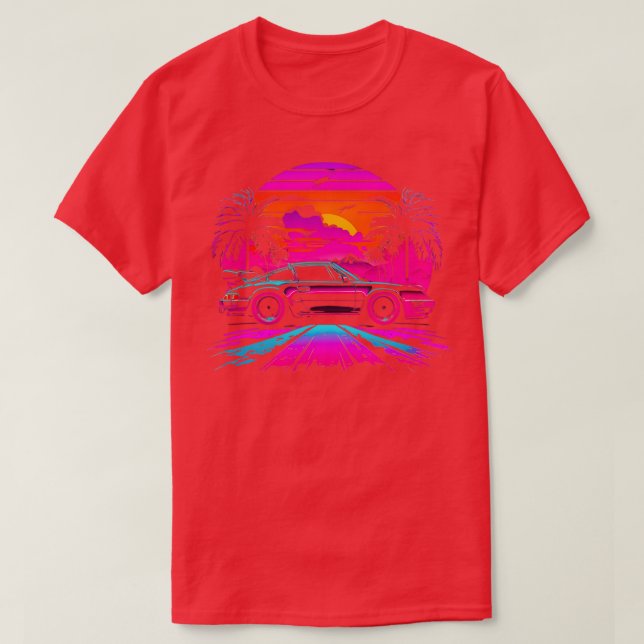 Neon Porsche Design 1 T Shirt (Design framsida)