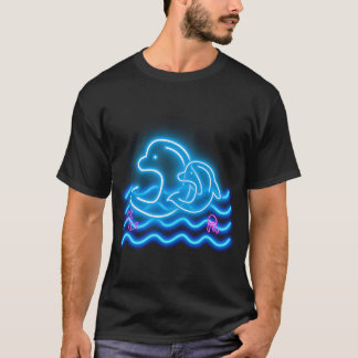Neon Postkort Neon Print Delfin T Shirt