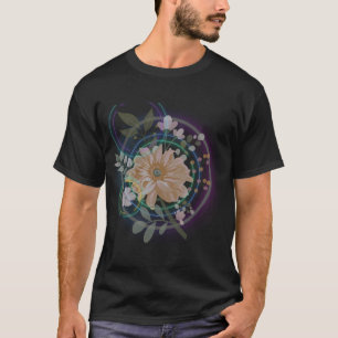 Neon Postkort Neontryck Blommor T Shirt