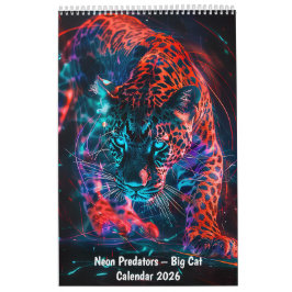 Neon Predators – Big Cat Calendar 2026 Kalender