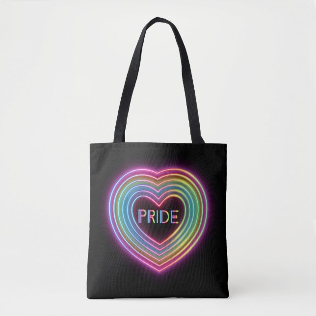 Neon Pride Heart Tygkasse (Framsida)