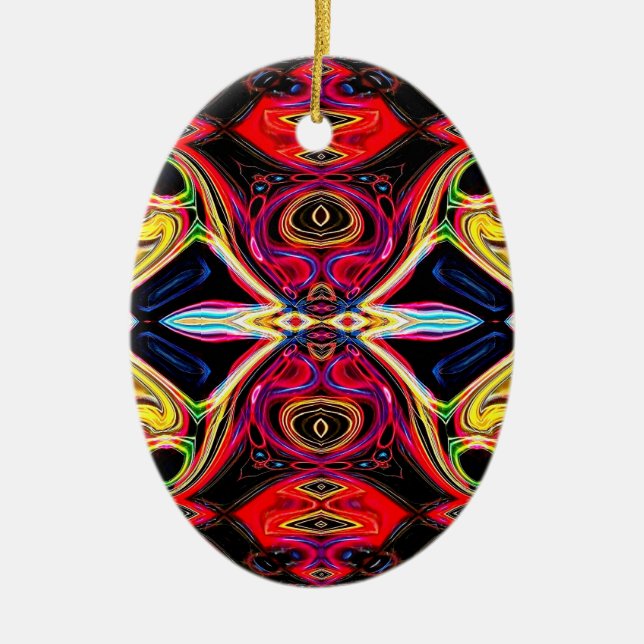 Neon Psychedelic Abstrakt Ornament 1 (Framsidan)