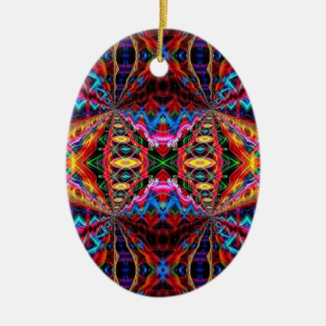 Neon Psychedelic Abstrakt Ornament 2 (Framsidan)