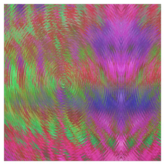 Neon Psychedelic Geometric print Structure Tyg (Provkarta)