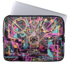 Neon Psychedelic Luxury Lounge Art Laptop Fodral