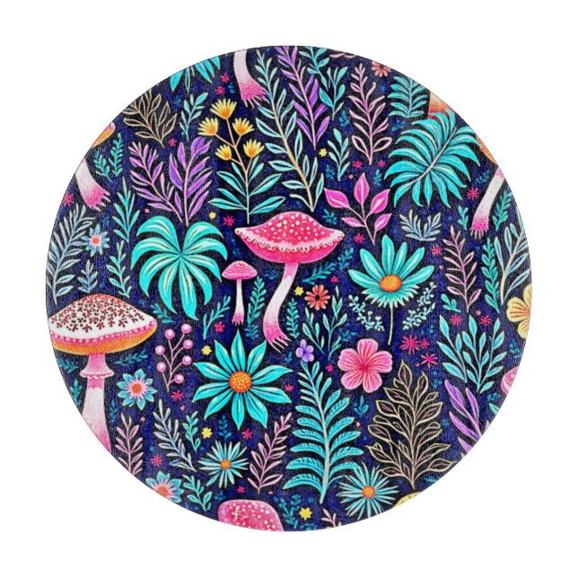 Neon Psychedelic Mushroom Forest Dream (Framsidan)