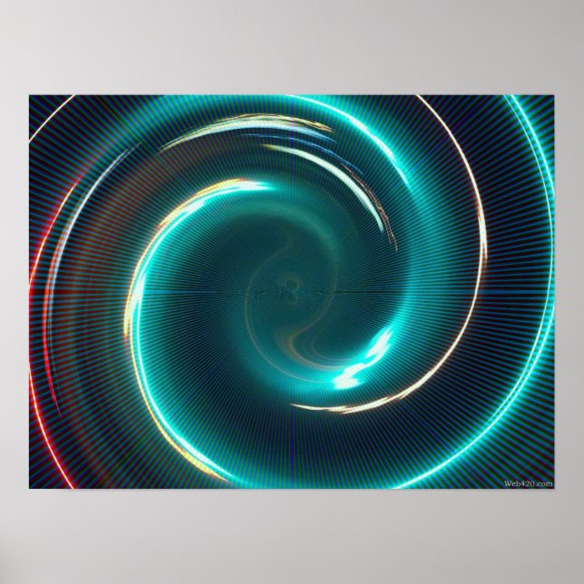 Neon psychedelic spiral poster (Framsidan)